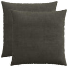 Kussensloop 2 stuks 80x80 cm antraciet corduroy