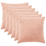 Kussensloop 80x80 cm roze bouclé set van 6