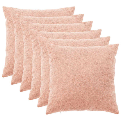 Kussensloop 6 pcs HEERLEN Roze 80 x 80 cm Bouclé