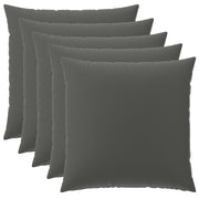 Kussensloop 80x80 cm antraciet polyester 6 stuks