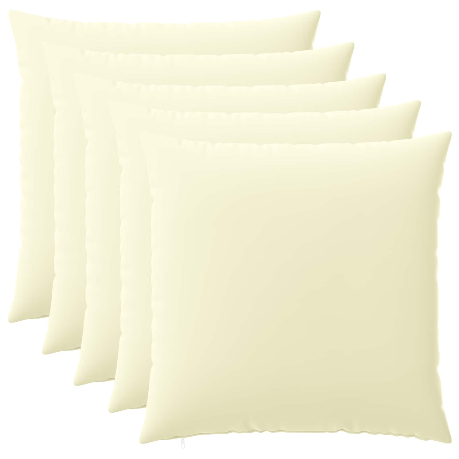 Kussensloop 6 pcs HEERLEN Crèmekleurig 80 x 80 cm Polyester