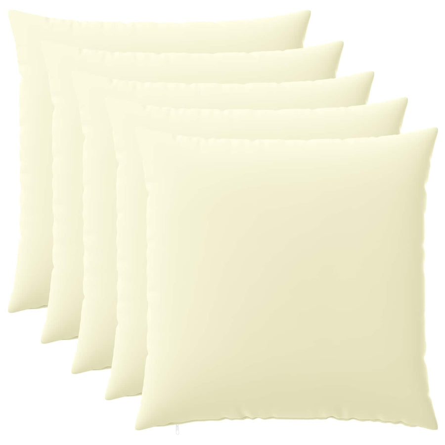 Kussensloop 6 pcs HEERLEN Crèmekleurig 80 x 80 cm Polyester