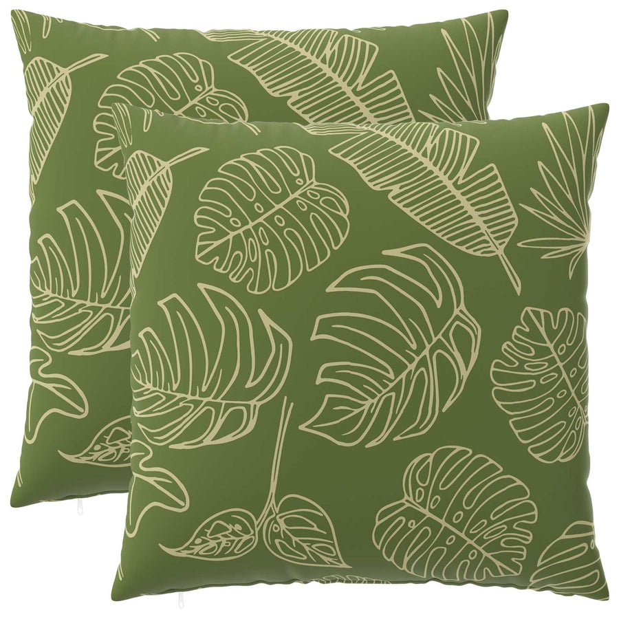 Kussensloop 2 pcs HEERLEN Bladontwerp 80 x 80 cm Polyester