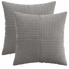 Kussensloop 30x30 cm lichtgrijs corduroy