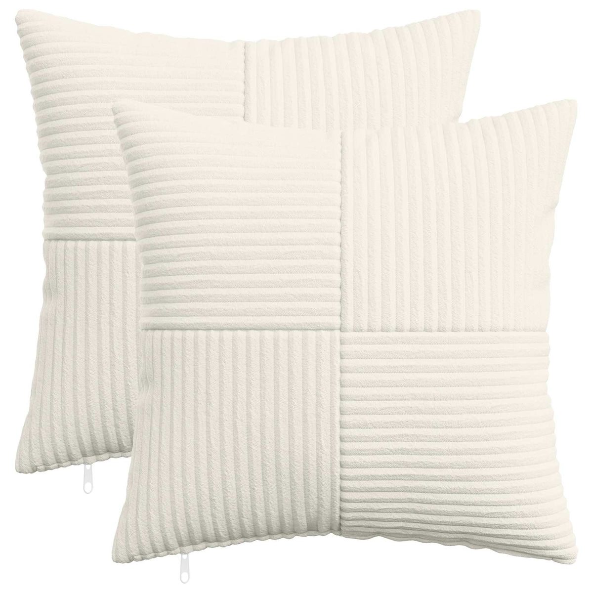 Kussensloop 2 pcs ALMELO Crèmekleurig 30 x 30 cm corduroy