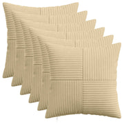 Kussensloop 30x30 cm grijs groen corduroy (6 stuks)