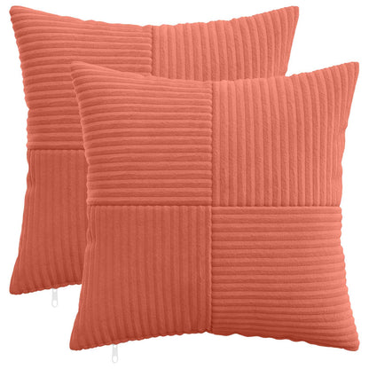 Kussensloop 2 pcs ALMELO Rood-oranje 30 x 30 cm corduroy