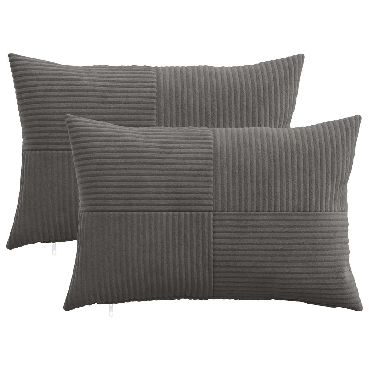 Kussensloop 2 pcs ALMELO Donkergrijs 30 x 50 cm corduroy