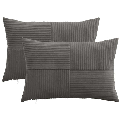 Kussensloop 2 pcs ALMELO Donkergrijs 30 x 50 cm corduroy