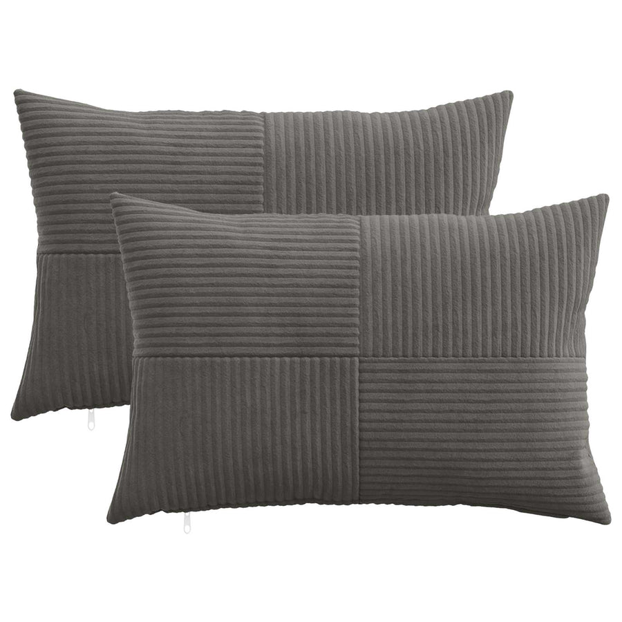 Kussensloop 2 pcs ALMELO Donkergrijs 30 x 50 cm corduroy