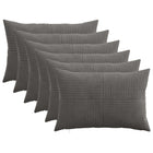 Kussensloop set 6 stuks 30x50 cm donkergrijs corduroy