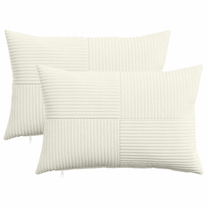 Kussensloop 2 pcs ALMELO Crèmekleurig 30 x 50 cm corduroy