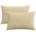 Kussensloop 30x50 cm grijs groen corduroy 2 stuks