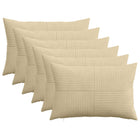 Kussensloop 6 stuks grijs groen 30x50 cm corduroy