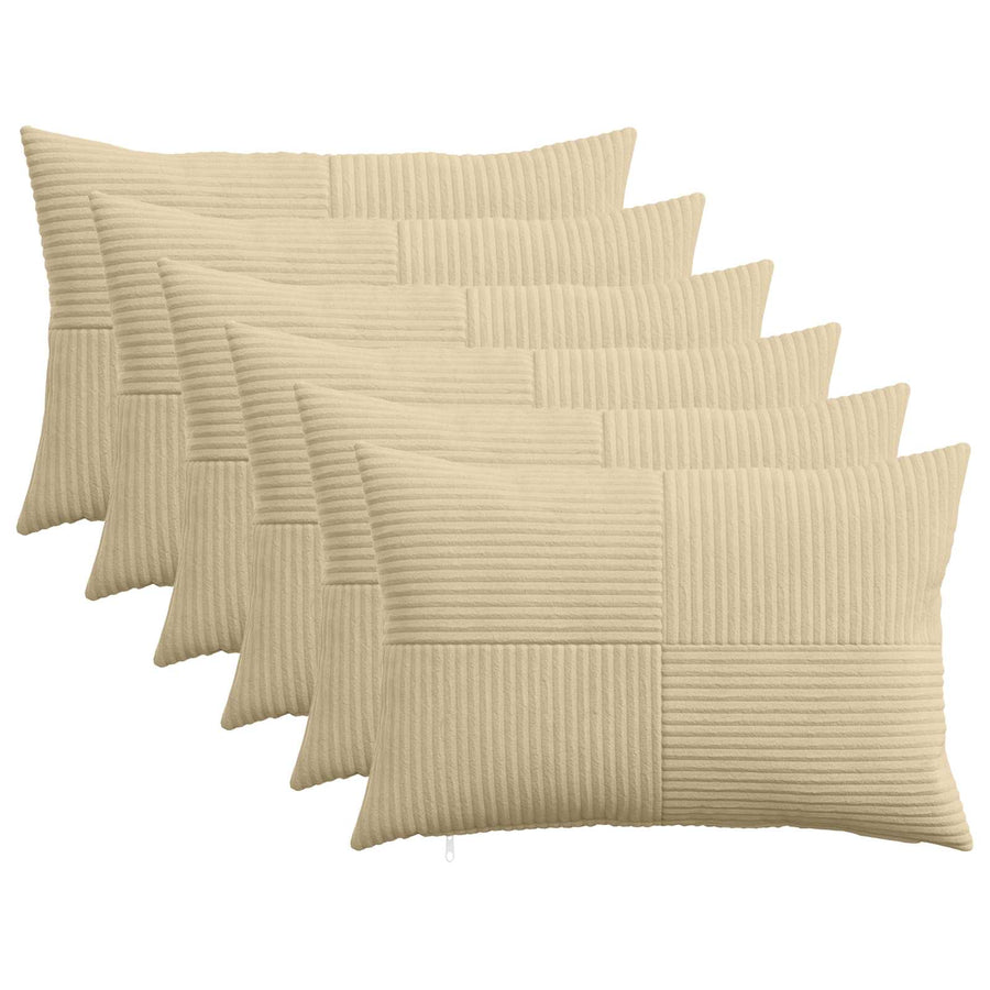 Kussensloop 6 pcs ALMELO Grijs groen 30 x 50 cm corduroy