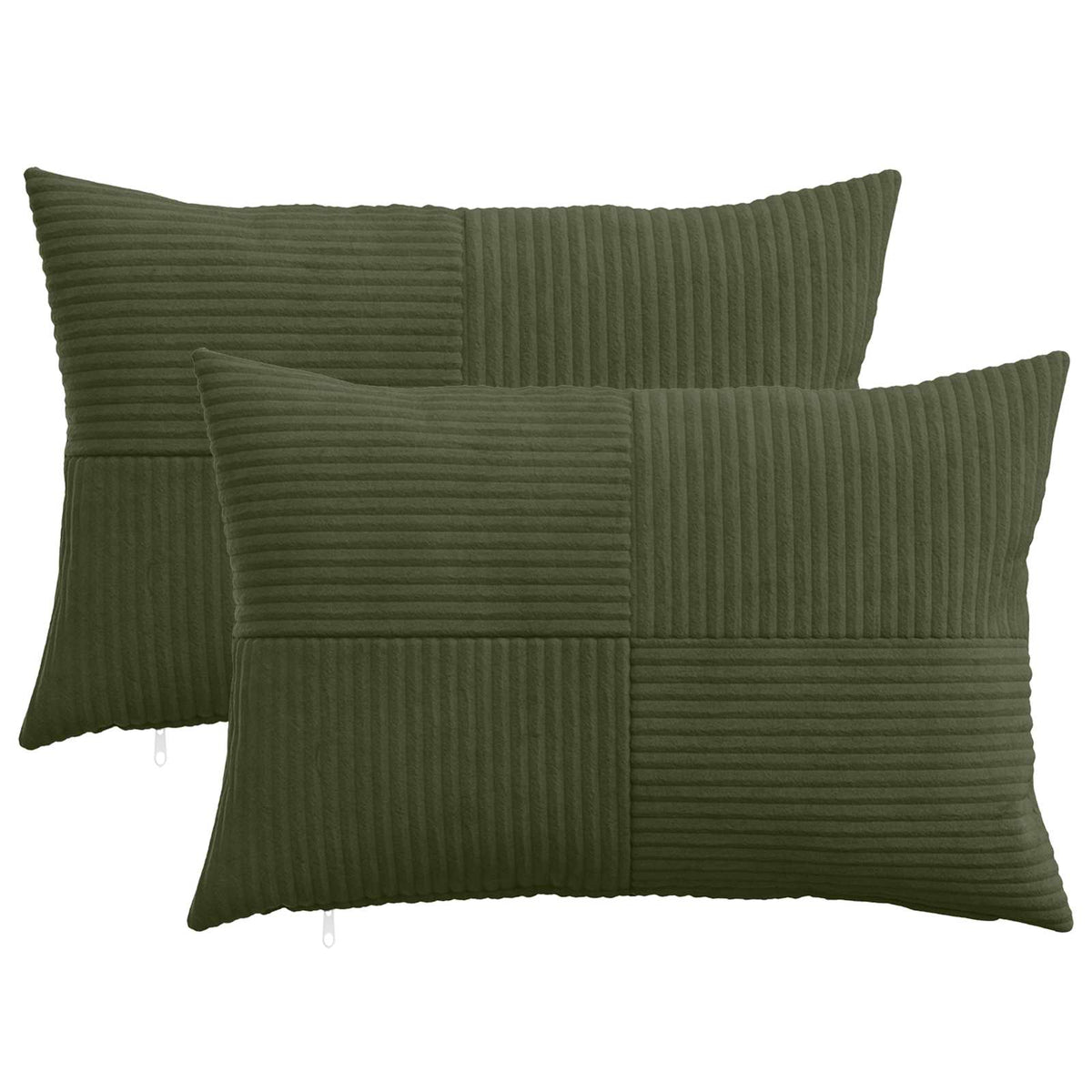 Kussensloop 2 pcs ALMELO Groen 30 x 50 cm corduroy