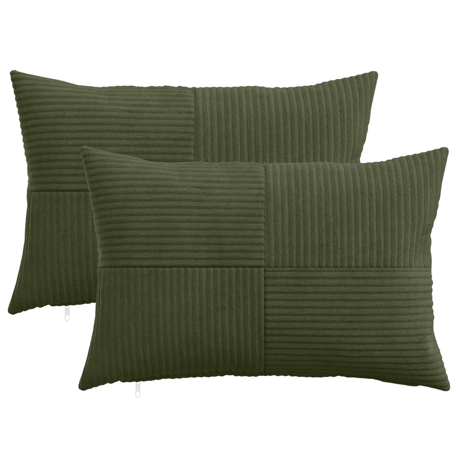 Kussensloop 2 pcs ALMELO Groen 30 x 50 cm corduroy