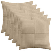 Kussensloop 35x35 cm corduroy taupe set van 6