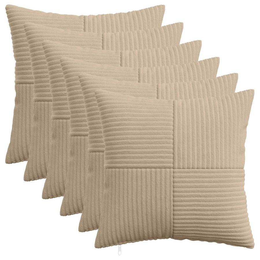 Kussensloop 6 pcs ALMELO Taupe 35 x 35 cm corduroy