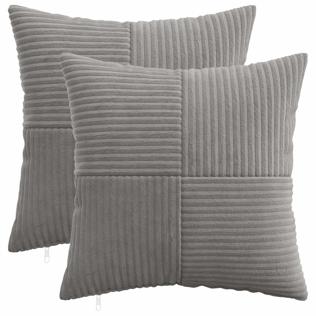 Kussensloop 2 pcs ALMELO Lichtgrijs 40 x 40 cm corduroy