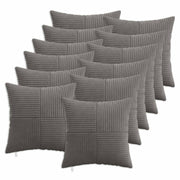 Kussensloop 40x40 cm corduroy donkergrijs (12 stuks)