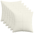 Kussensloop 40 x 40 cm corduroy crèmekleurig 6 stuks