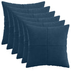 Kussenslopen 6 stuks marineblauw 40x40 cm corduroy