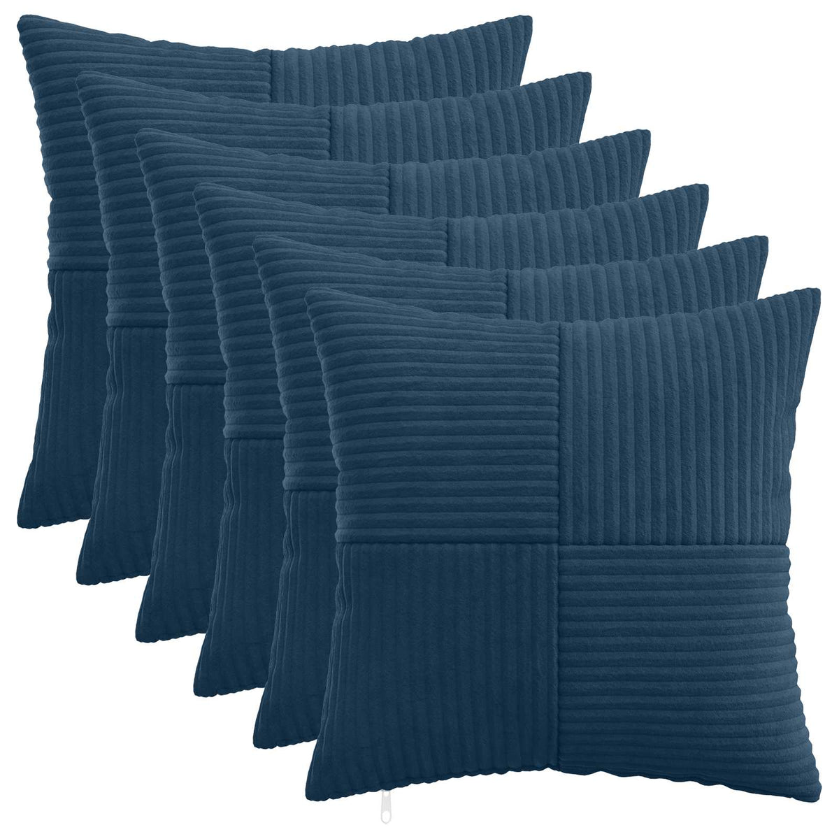 Kussensloop 6 pcs ALMELO Marineblauw 40 x 40 cm corduroy