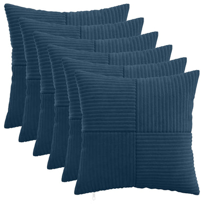 Kussensloop 6 pcs ALMELO Marineblauw 40 x 40 cm corduroy