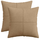 Kussensloop 2 stuks 40x40 cm bruin corduroy