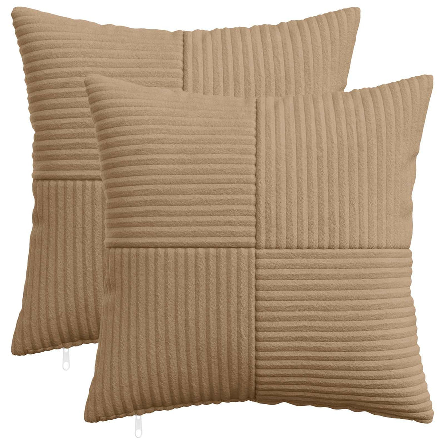 Kussensloop 2 st ALMELO Bruin 40 x 40 cm corduroy