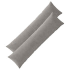 Kussensloop 40 x 145 cm lichtgrijs corduroy 2 stuks