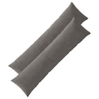 Kussensloop 40x145 cm corduroy donkergrijs set van 2