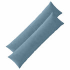 Kussensloop 2 stuks blauw 40x145 cm corduroy