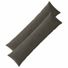 Kussensloop 2 stuks 40x145 cm antraciet corduroy