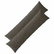 Kussensloop 2 stuks 40x145 cm antraciet corduroy