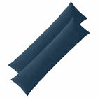 Kussensloop 40x145 cm marineblauw corduroy set van 2