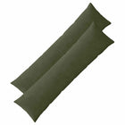 Kussensloop 40 x 145 cm groen corduroy 2 stuks