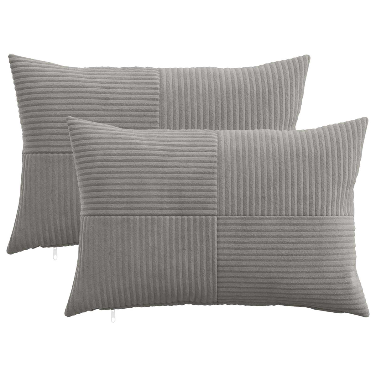 Kussensloop 2 pcs ALMELO Lichtgrijs 40 x 60 cm corduroy