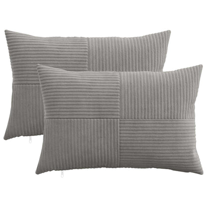 Kussensloop 2 pcs ALMELO Lichtgrijs 40 x 60 cm corduroy