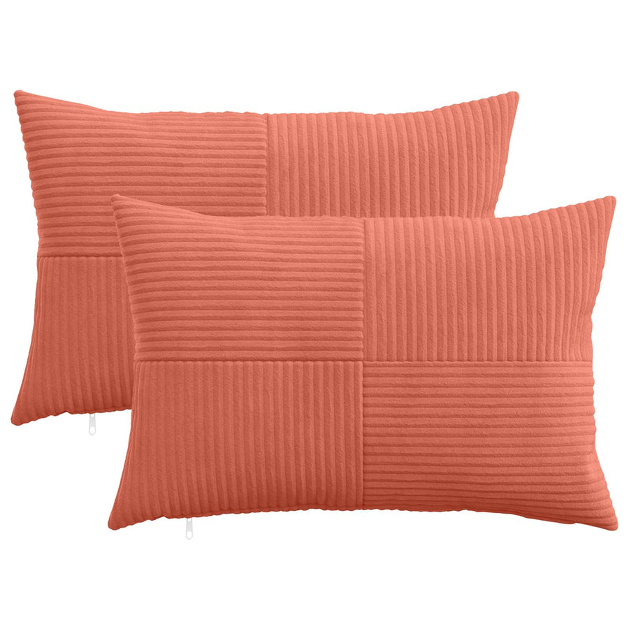 Kussensloop 2 pcs ALMELO Rood-oranje 40 x 60 cm corduroy