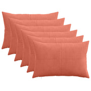 Kussensloop set van 6 stuks rood-oranje 40x60 cm corduroy