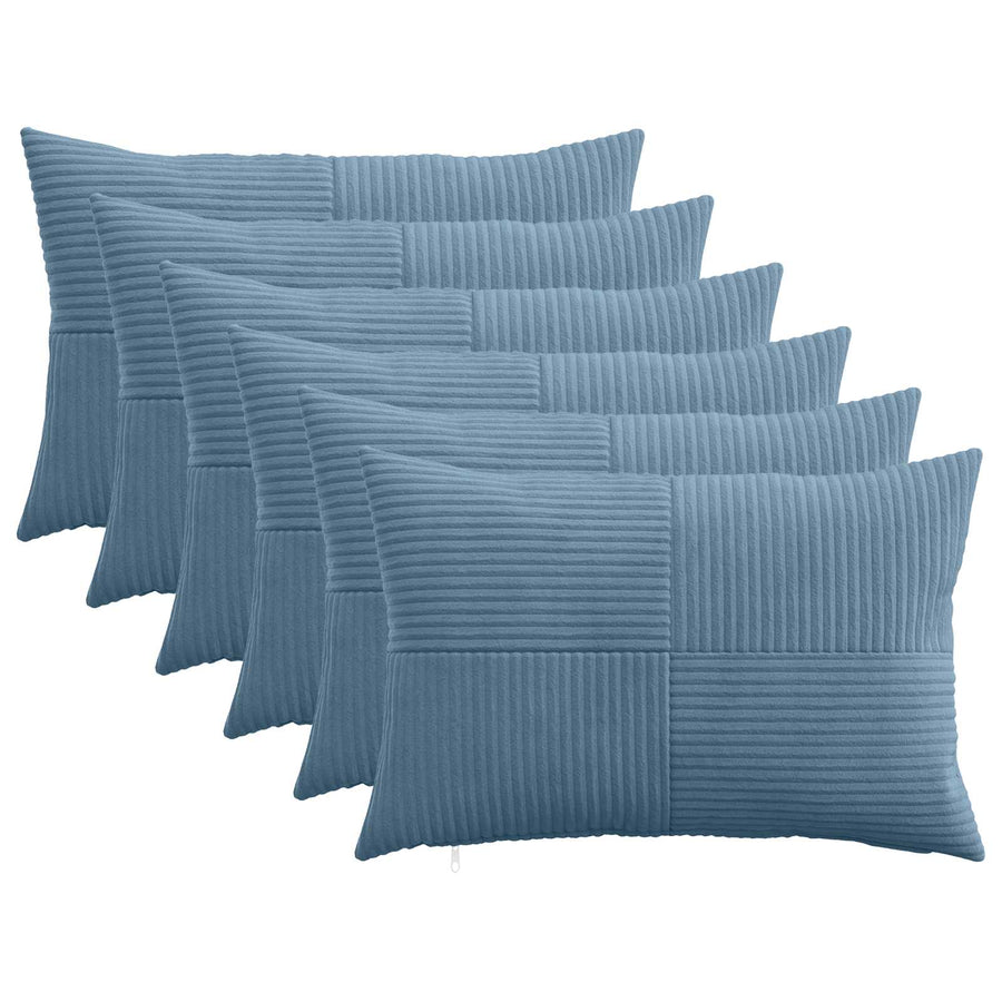 Kussensloop 6 pcs ALMELO Blauw 40 x 60 cm corduroy