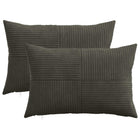 Kussensloop 40 x 60 cm antraciet 2 stuks corduroy