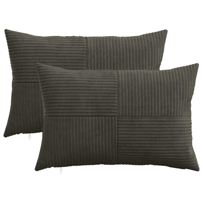 Kussensloop 2 pcs ALMELO Antracietkleurig 40 x 60 cm corduroy