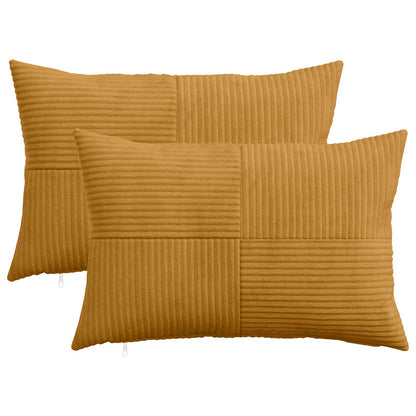 Kussensloop 2 pcs ALMELO Geel 40 x 60 cm corduroy