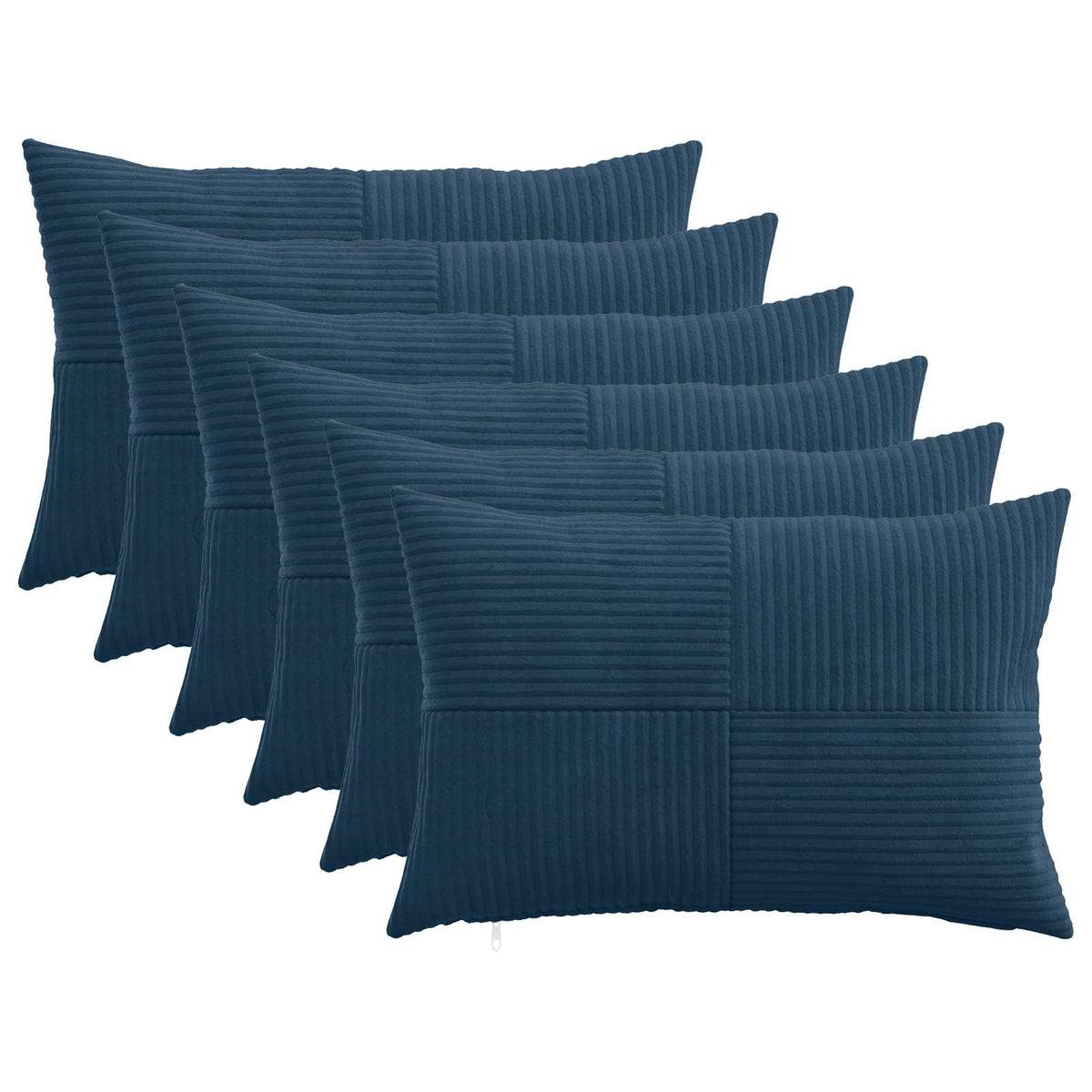 Kussensloop 6 pcs ALMELO Marineblauw 40 x 60 cm corduroy