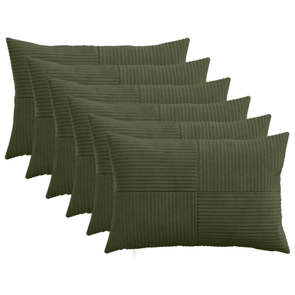 Kussensloop 6 pcs ALMELO Groen 40 x 60 cm corduroy