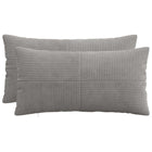 Kussensloop 2 stuks lichtgrijs corduroy 40x70 cm