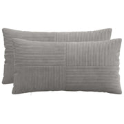 Kussensloop 2 stuks lichtgrijs corduroy 40x70 cm